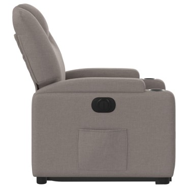 vidaXL Πολυθρόνα Ηλεκτρική Ανακλ.Taupe Υφασμάτινη 74x88x97cm 1 τεμ.
