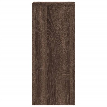 vidaXL Βάσεις Φυτών 2 Τεμ. Καφέ Δρυς 30x30x70 εκ. Επεξεργασμένο Ξύλο