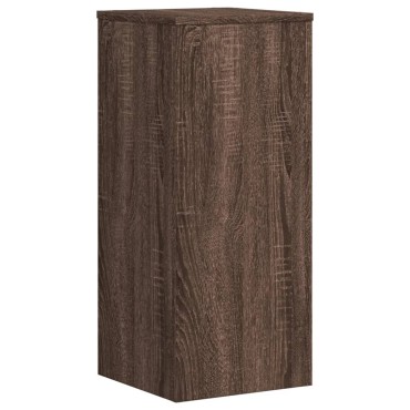 vidaXL Βάσεις Φυτών 2 Τεμ. Καφέ Δρυς 30x30x70 εκ. Επεξεργασμένο Ξύλο