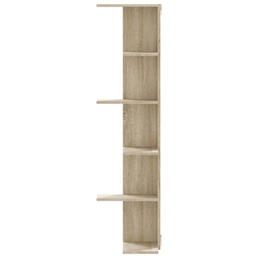vidaXL Γωνιακή Ραφιέρα Τοίχου Sonoma Δρυς 50x50x179cm Επεξ. Ξύλο 1 τεμ.
