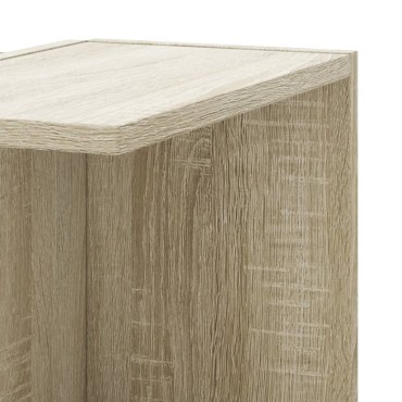 vidaXL Γωνιακή Ραφιέρα Τοίχου Sonoma Δρυς 50x50x179cm Επεξ. Ξύλο 1 τεμ.