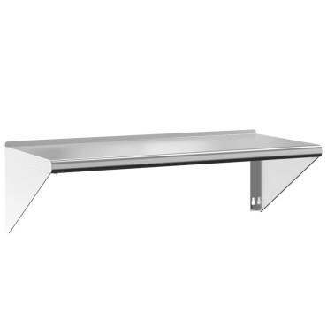 vidaXL Ράφι Τοίχου Ασημί 100x45x31cm Ανοξείδωτο Ατσάλι 1 τεμ.