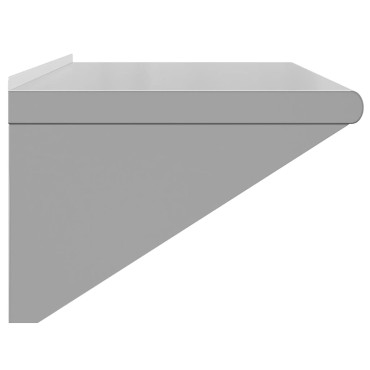 vidaXL Ράφι Τοίχου Ασημί 100x45x31cm Ανοξείδωτο Ατσάλι 1 τεμ.