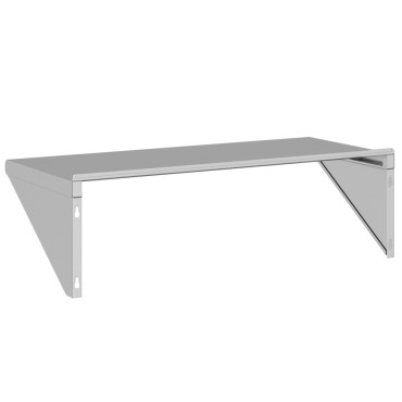 vidaXL Ράφι Τοίχου Ασημί 100x45x31cm Ανοξείδωτο Ατσάλι 1 τεμ.