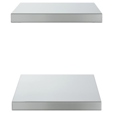 vidaXL Ράφια Τοίχου 2 τεμ. Ασημί 50x30x3cm Ανοξείδωτο Ατσάλι