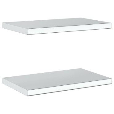 vidaXL Ράφια Τοίχου 2 τεμ. Ασημί 50x30x3cm Ανοξείδωτο Ατσάλι