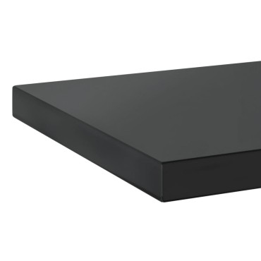 vidaXL Ράφια Τοίχου 2 τεμ. Μαύρο 75x30x3cm Ανοξείδωτο Ατσάλι