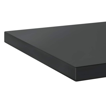 vidaXL Ράφια Τοίχου 2 τεμ. Μαύρο 50x40x3cm Ανοξείδωτο Ατσάλι