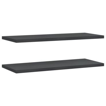 vidaXL Ράφια Τοίχου 2 τεμ. Μαύρο 100x40x3cm Ανοξείδωτο Ατσάλι