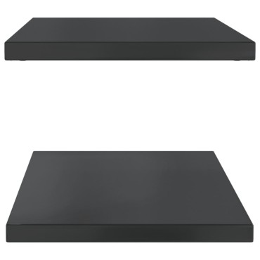 vidaXL Ράφια Τοίχου 2 τεμ. Μαύρο 100x40x3cm Ανοξείδωτο Ατσάλι