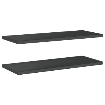 vidaXL Ράφια Τοίχου 2 τεμ. Μαύρο 100x40x3cm Ανοξείδωτο Ατσάλι