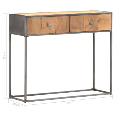 vidaXL Τραπέζι Κονσόλα 90x30x75cm Μασίφ Ανακυκλωμένο Ξύλο 1 τεμ.