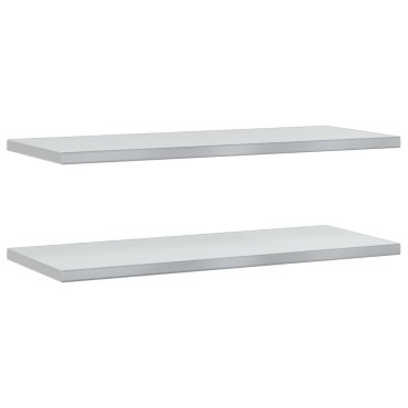 vidaXL Ράφια Τοίχου 2 τεμ. Ασημί 100x40x3cm Ανοξείδωτο Ατσάλι