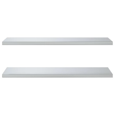 vidaXL Ράφια Τοίχου 2 τεμ. Ασημί 100x40x3cm Ανοξείδωτο Ατσάλι