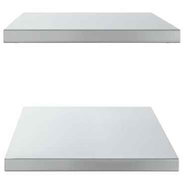 vidaXL Ράφια Τοίχου 2 τεμ. Ασημί 100x40x3cm Ανοξείδωτο Ατσάλι