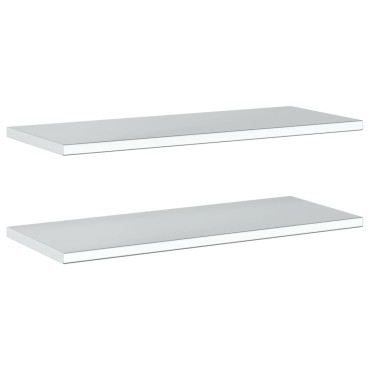 vidaXL Ράφια Τοίχου 2 τεμ. Ασημί 100x40x3cm Ανοξείδωτο Ατσάλι