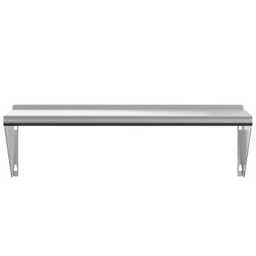 vidaXL Ράφι Τοίχου Ασημί 100x30x31cm Ανοξείδωτο Ατσάλι 1 τεμ.