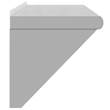 vidaXL Ράφι Τοίχου Ασημί 100x30x31cm Ανοξείδωτο Ατσάλι 1 τεμ.