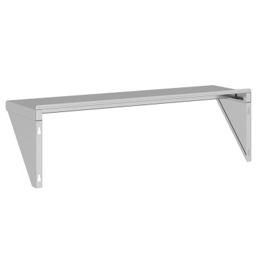 vidaXL Ράφι Τοίχου Ασημί 100x30x31cm Ανοξείδωτο Ατσάλι 1 τεμ.