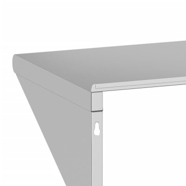 vidaXL Ράφι Τοίχου Ασημί 100x30x31cm Ανοξείδωτο Ατσάλι 1 τεμ.