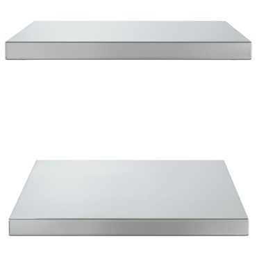 vidaXL Ράφια Τοίχου 2 τεμ. Ασημί 50x40x3cm Ανοξείδωτο Ατσάλι
