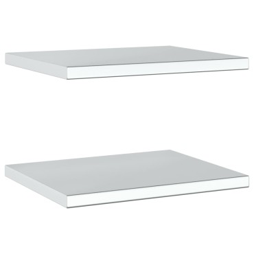 vidaXL Ράφια Τοίχου 2 τεμ. Ασημί 50x40x3cm Ανοξείδωτο Ατσάλι