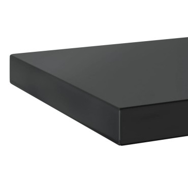 vidaXL Ράφια Τοίχου 2 τεμ. Μαύρο 75x23,5x3cm Ανοξείδωτο Ατσάλι