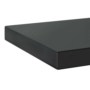vidaXL Ράφια Τοίχου 2 τεμ. Μαύρο 75x23,5x3cm Ανοξείδωτο Ατσάλι