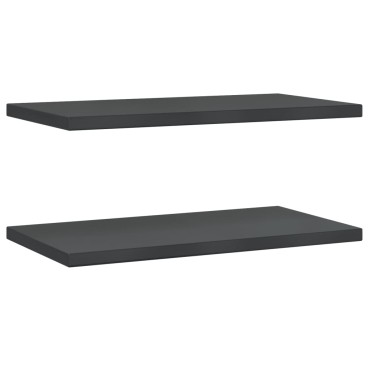 vidaXL Ράφια Τοίχου 2 τεμ. Μαύρο 75x40x3cm Ανοξείδωτο Ατσάλι