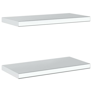 vidaXL Ράφια Τοίχου 2 τεμ. Ασημί 50x23,5x3cm Ανοξείδωτο Ατσάλι