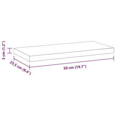 vidaXL Ράφια Τοίχου 2 τεμ. Ασημί 50x23,5x3cm Ανοξείδωτο Ατσάλι