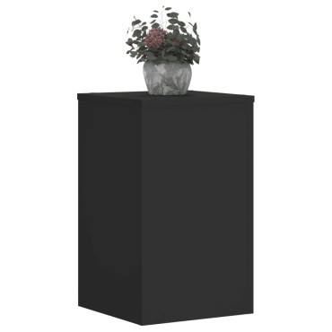 vidaXL Βάσεις Φυτών 2 τεμ. Μαύρες 30x30x50 εκ. από Επεξεργασμένο Ξύλο