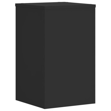 vidaXL Βάσεις Φυτών 2 τεμ. Μαύρες 30x30x50 εκ. από Επεξεργασμένο Ξύλο