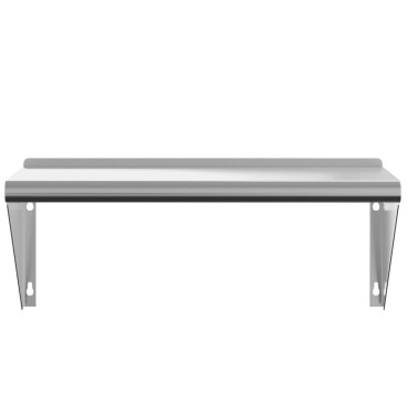 vidaXL Ράφι Τοίχου Ασημί 75x30x31cm Ανοξείδωτο Ατσάλι 1 τεμ.