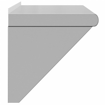 vidaXL Ράφι Τοίχου Ασημί 75x30x31cm Ανοξείδωτο Ατσάλι 1 τεμ.