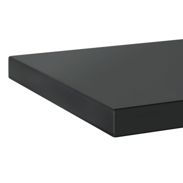 vidaXL Ράφια Τοίχου 2 τεμ. Μαύρο 50x30x3cm Ανοξείδωτο Ατσάλι