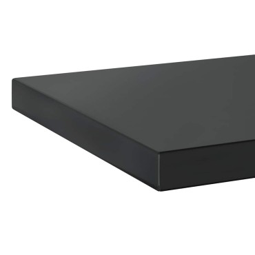 vidaXL Ράφια Τοίχου 2 τεμ. Μαύρο 50x30x3cm Ανοξείδωτο Ατσάλι