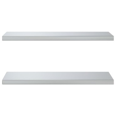 vidaXL Ράφια Τοίχου 2 τεμ. Ασημί 75x30x3cm Ανοξείδωτο Ατσάλι