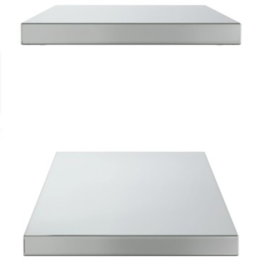 vidaXL Ράφια Τοίχου 2 τεμ. Ασημί 75x30x3cm Ανοξείδωτο Ατσάλι