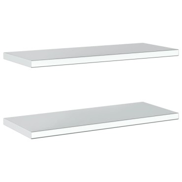 vidaXL Ράφια Τοίχου 2 τεμ. Ασημί 75x30x3cm Ανοξείδωτο Ατσάλι