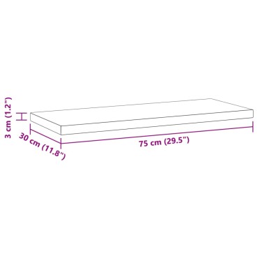 vidaXL Ράφια Τοίχου 2 τεμ. Ασημί 75x30x3cm Ανοξείδωτο Ατσάλι
