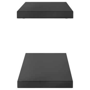 vidaXL Ράφια Τοίχου 2 τεμ. Μαύρο 100x23,5x3cm Ανοξείδωτο Ατσάλι