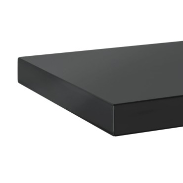 vidaXL Ράφια Τοίχου 2 τεμ. Μαύρο 100x23,5x3cm Ανοξείδωτο Ατσάλι