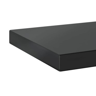 vidaXL Ράφια Τοίχου 2 τεμ. Μαύρο 100x23,5x3cm Ανοξείδωτο Ατσάλι