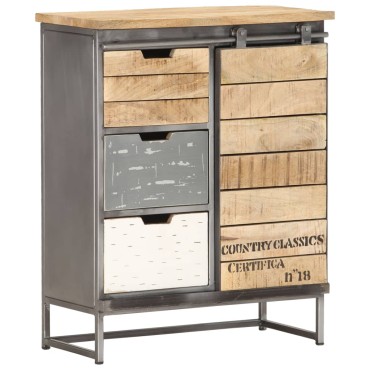 vidaXL Ντουλάπι με Συρτάρια 60x30x70cm από Μασίφ Ξύλο Μάνγκο 1 τεμ.