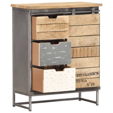 vidaXL Ντουλάπι με Συρτάρια 60x30x70cm από Μασίφ Ξύλο Μάνγκο 1 τεμ.