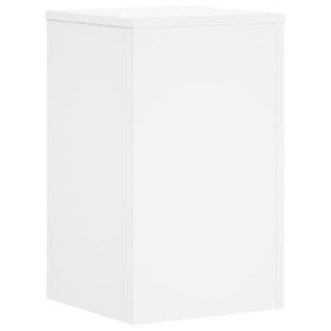 vidaXL Βάσεις Φυτών 2 τεμ. Λευκές 30x30x50 εκ. από Επεξεργασμένο Ξύλο