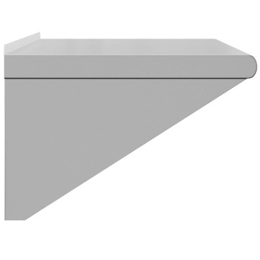 vidaXL Ράφι Τοίχου Ασημί 75x45x31cm Ανοξείδωτο Ατσάλι 1 τεμ.