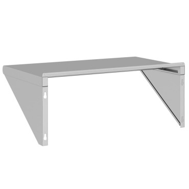 vidaXL Ράφι Τοίχου Ασημί 75x45x31cm Ανοξείδωτο Ατσάλι 1 τεμ.