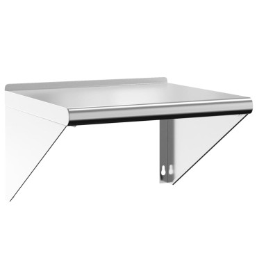 vidaXL Ράφι Τοίχου Ασημί 50x45x31cm Ανοξείδωτο Ατσάλι 1 τεμ.